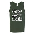thumbnail image 1 of Wild Bobby Respect The Locals Save Our Oceans Whale Animal Lover Men Graphic Tank Top, Forest Green, Small, 1 of 6