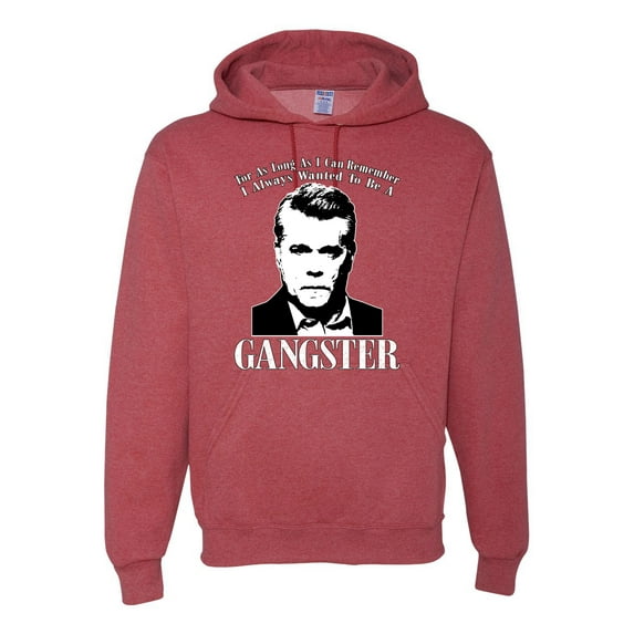 Wild Bobby, Rest In Peace Ray Liotta Movie Quote Always Wanted to be a Gangster Famous People Unisex Graphic Hoodie Sweatshirt, Vintage Heather Red, XX-Large