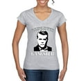 thumbnail image 1 of Wild Bobby, Rest In Peace Ray Liotta Movie Quote Always Wanted to be a Gangster Famous People Women’s Standard V-Neck Tee, Heather Grey, Medium, 1 of 5