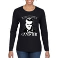 thumbnail image 1 of Wild Bobby, Rest In Peace Ray Liotta Movie Quote Always Wanted to be a Gangster Famous People Womens Graphic Long Sleeve T-Shirt, Black, Medium, 1 of 5