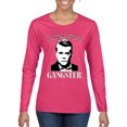 thumbnail image 1 of Wild Bobby, Rest In Peace Ray Liotta Movie Quote Always Wanted to be a Gangster Famous People Womens Graphic Long Sleeve T-Shirt, Fuschia, Small, 1 of 5