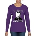 thumbnail image 1 of Wild Bobby, Rest In Peace Ray Liotta Movie Quote Always Wanted to be a Gangster Famous People Womens Graphic Long Sleeve T-Shirt, Purple, Medium, 1 of 5