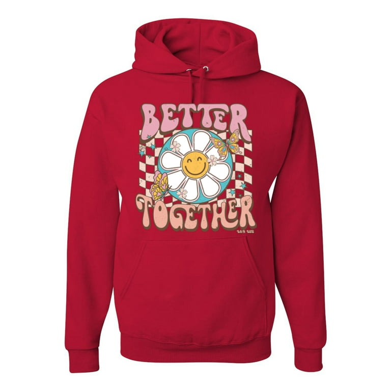 Sweatshirt with smiley face logo hot sale