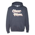 thumbnail image 1 of Wild Bobby Retro Cheer Mom Girl Sports Unisex Graphic Hoodie Sweatshirt, Vintage Heather Navy, Large, 1 of 5