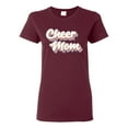 thumbnail image 1 of Wild Bobby Retro Cheer Mom Girl Sports Women Graphic Tee, Maroon, Medium, 1 of 5