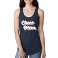 thumbnail image 1 of Wild Bobby Retro Cheer Mom Girl Sports Women Racerback Tank Top, Navy, Large, 1 of 5