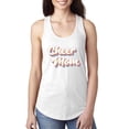thumbnail image 1 of Wild Bobby Retro Cheer Mom Girl Sports Women Racerback Tank Top, White, Large, 1 of 5