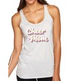 thumbnail image 1 of Wild Bobby Retro Cheer Mom Girl Sports Women Tri-Blend Racerback Tank Top, Heather White, X-Large, 1 of 5