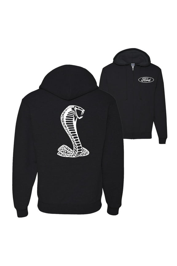 , Retro Ford Shelby Cobra, Cars and Trucks, Hoodie Sweatshirt, Black, Small