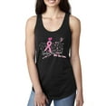 thumbnail image 1 of Wild Bobby, Ribbon Pink Spread the Hope Find the Cure Breast Cancer Awareness Women Racerback Tank Top, Black, Small, 1 of 7