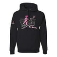 thumbnail image 1 of Wild Bobby, Ribbon Pink Spread the Hope Find the Cure USA Flag Sleeve Breast Cancer Awareness Unisex Hoodie Sweatshirt, Black, Small, 1 of 6