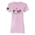 thumbnail image 1 of Wild Bobby Ribbon Pink Spread the Hope Find the Cure USA Flag Sleeve Breast Cancer Awareness Women Graphic Tee, Light Pink, Medium, 1 of 6