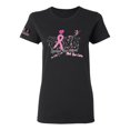 thumbnail image 1 of Wild Bobby Ribbon Pink Spread the Hope Find the Cure USA Flag Sleeve Breast Cancer Awareness Women Tee, Black, Small, 1 of 6