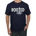 thumbnail image 1 of Wild Bobby Rooted in Christ Inspirational/Christian Men Graphic Tee, Navy, XX-Large, 1 of 5
