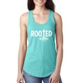 thumbnail image 1 of Wild Bobby Rooted in Christ Inspirational/Christian Women Racerback Tank Top, Tahiti Blue, X-Large, 1 of 5