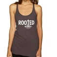 thumbnail image 1 of Wild Bobby Rooted in Christ Inspirational/Christian Women Tri-Blend Racerback Tank Top, Brown, Large, 1 of 5