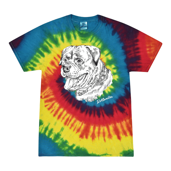 Wild Bobby, Rottweiler Dog Lover Pet Owner Animal Lover Tie-Dye T-Shirt