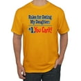 thumbnail image 1 of Wild Bobby, Rules For Dating My Daughter #1 You Can't! Funny Dad Father Gift | Mens Father's Day Graphic T-Shirt, Gold, 3XL, 1 of 4