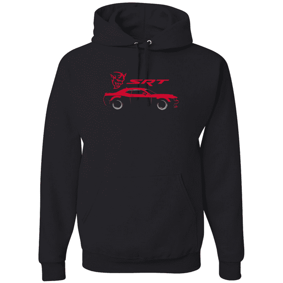 Wild Bobby, SRT Demon Speedster Racing Car Silhouette Emblem Cars and Trucks Graphic Hoodie Sweatshirt