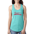 thumbnail image 1 of Wild Bobby, SRT Demon Speedster Racing Car Silhouette Emblem Cars and Trucks Ladies Racerback Tank Top, 1 of 1