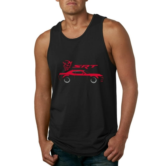 Wild Bobby, SRT Silhouette Street Racing Viper, Cars and Trucks, Men Graphic Tank Top, Black, Small