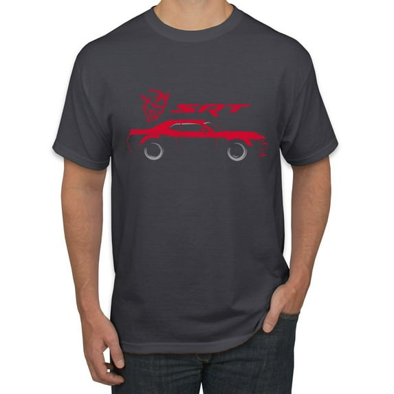 Wild Bobby, SRT Silhouette Street Racing Viper, Cars and Trucks, Men Graphic Tee, Charcoal, Small