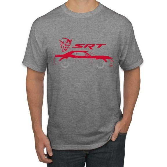 Wild Bobby, SRT Silhouette Street Racing Viper, Cars and Trucks, Men Graphic Tee, Heather Grey, Large