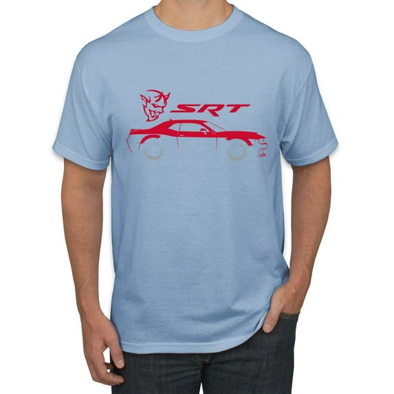 Wild Bobby, SRT Silhouette Street Racing Viper, Cars and Trucks, Men Graphic Tee, Light Blue, 5X-Large