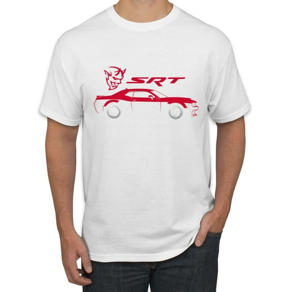 Wild Bobby, SRT Silhouette Street Racing Viper, Cars and Trucks, Men Graphic Tee, White, Large