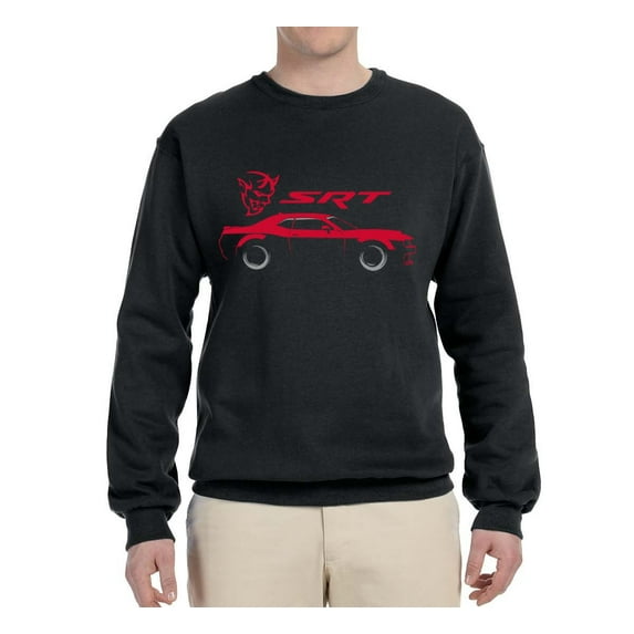 Wild Bobby, SRT Silhouette Street Racing Viper, Cars and Trucks, Unisex Crewneck Graphic Sweatshirt, Black, Small