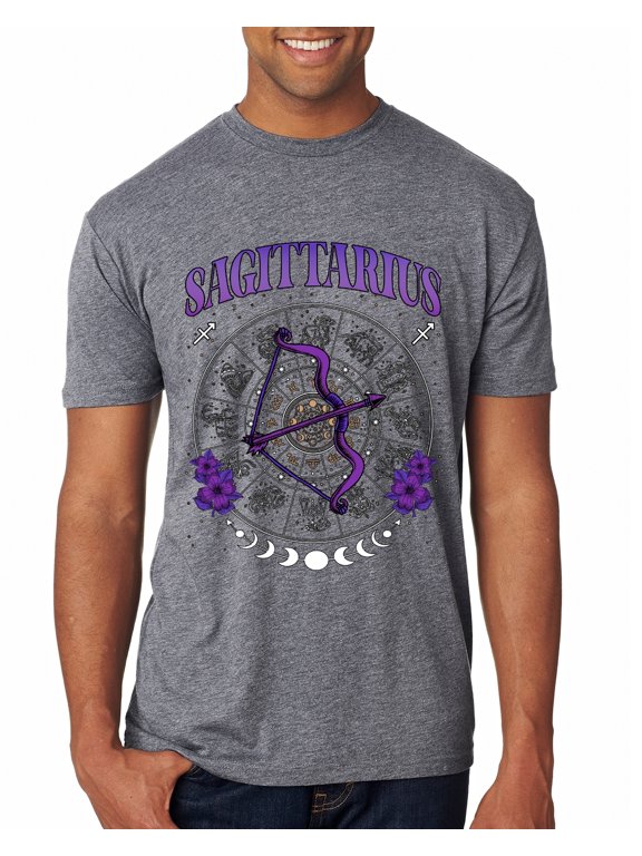 Sagittarius Archer Bow Arrow Fire Sign, November 22 December 21, Constellations Horoscope Zodiac Birthday Birth Month Stone Gift for Men Women Premium Tri Blend Tee