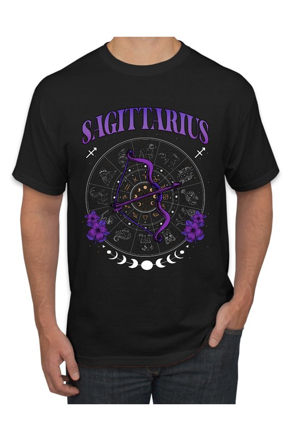 Sagittarius Archer Bow Arrow Fire Sign, November 22 December 21, Constellations Horoscope Zodiac Birthday Birth Month Stone Gift for Men Women Tee