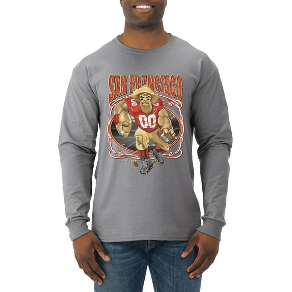Wild Bobby, San Francisco Fan | SF Fantasy Football ,Sports, Men Long Sleeve Shirt, Heather Grey, Large
