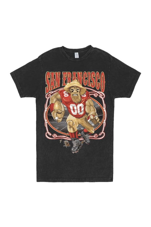 , San Francisco Fan SF Fantasy Football, Sports, Unisex Vintage Crewneck Tee, Vintage Black, Small