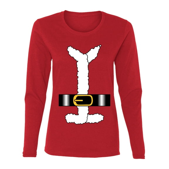 Wild Bobby Santa Claus Suit Christmas Sweater | Holiday Women Graphic Long Sleeve Tee