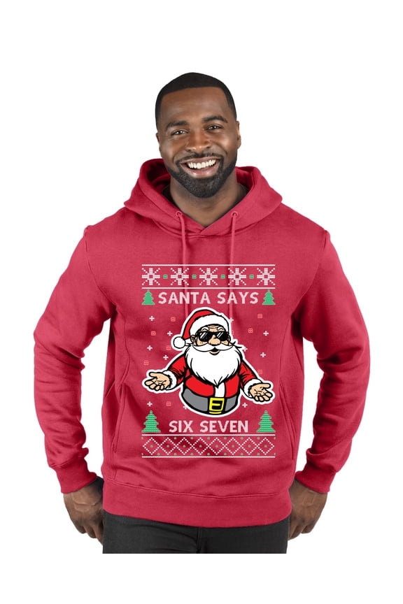 Santa Says 6 7 Meme Sweater | Holiday Premium Graphic Hoodie Sweatshirt