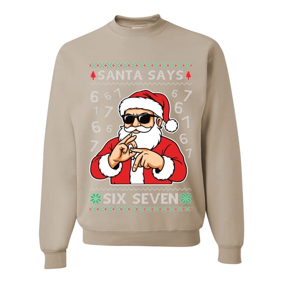 Wild Bobby Santa Says 6 7 Numbers Meme Sweater | Holiday Unisex Crewneck Sweatshirt