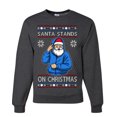 thumbnail image 1 of Wild Bobby Santa Stands On Christmas, Christmas Unisex Sweater | Funny Holiday Unisex Crewneck Sweatshirt, 1 of 5