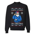 thumbnail image 1 of Wild Bobby Santa Stands On Christmas, Christmas Unisex Sweater | Funny Holiday Unisex Crewneck Sweatshirt, 1 of 5