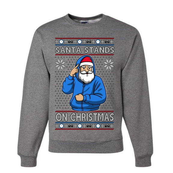 Wild Bobby Santa Stands On Christmas, Christmas Unisex Sweater | Funny Holiday Unisex Crewneck Sweatshirt