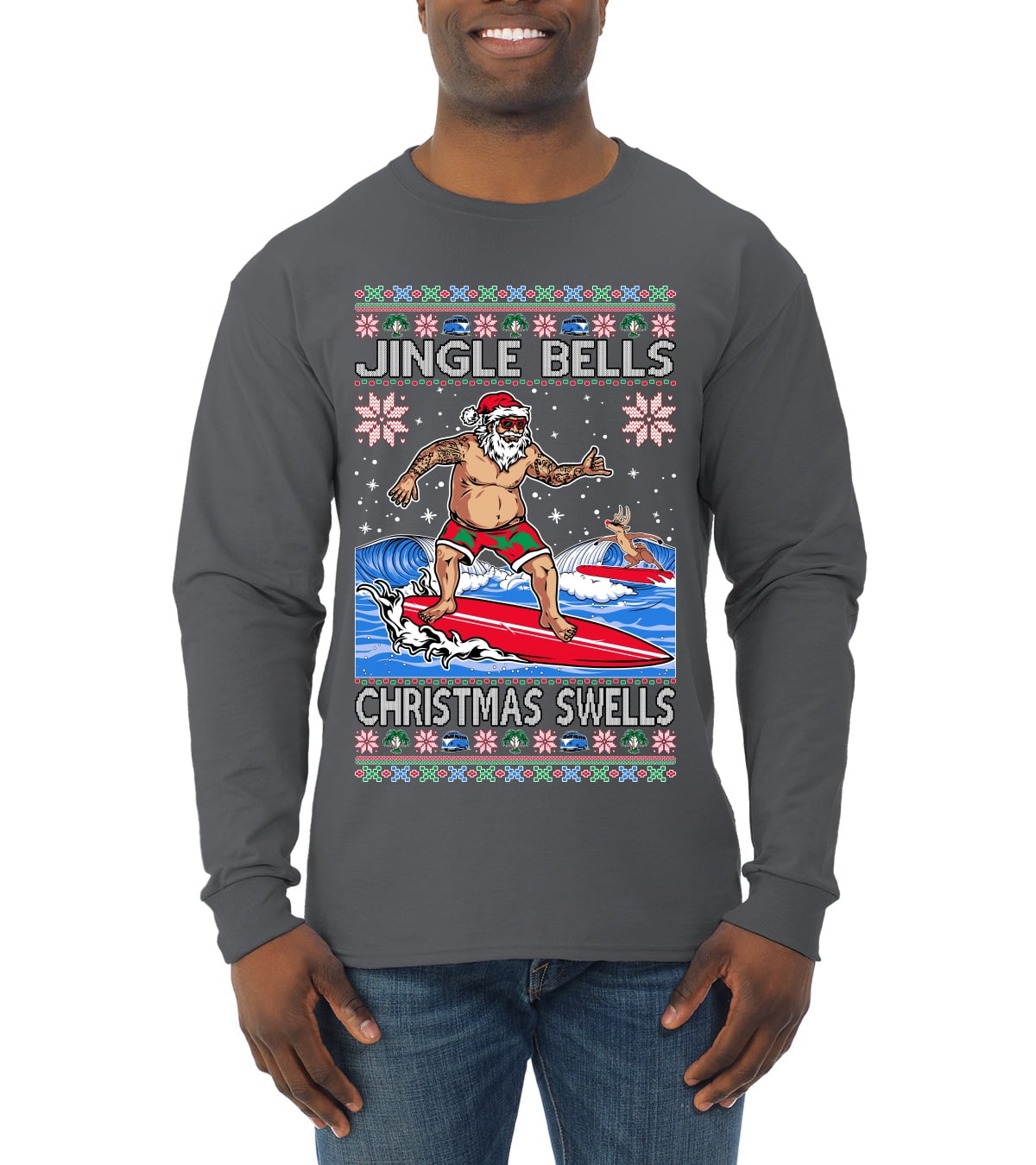 Surfing ugly christmas sweater store
