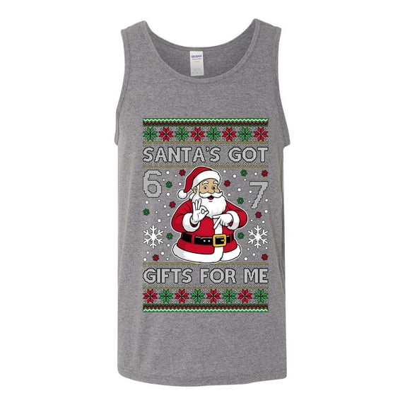 Wild Bobby Santa's Got 6 7 Gifts For Me Christmas Sweater | Funny Holiday Men Tank Top