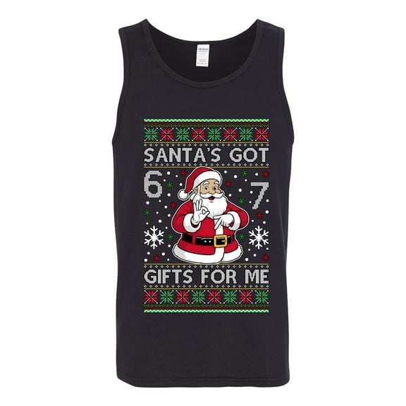Wild Bobby Santa's Got 6 7 Gifts For Me Christmas Sweater | Funny Holiday Men Tank Top