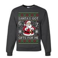 thumbnail image 1 of Wild Bobby Santa's Got 6 7 Gifts For Me Christmas Unisex Sweater | Funny Holiday Unisex Crewneck Sweatshirt, 1 of 5