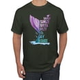 thumbnail image 1 of Wild Bobby, Sassy Since Birth Salty By Chance Mermaid Beach Ocean Vibe, Streetwear, Men's Graphic Tees, Forest Green, X-Large, 1 of 3