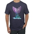thumbnail image 1 of Wild Bobby, Sassy Since Birth Salty By Chance Mermaid Beach Ocean Vibe, Streetwear, Men's Graphic Tees, Vintage Heather Navy, 3XL, 1 of 3