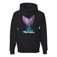 thumbnail image 1 of Wild Bobby, Sassy Since Birth Salty By Chance Mermaid Beach Ocean Vibe, Streetwear, Unisex Graphic Hoodie Sweatshirt, Black, Small, 1 of 3