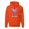 thumbnail image 1 of Wild Bobby, Sassy Since Birth Salty By Chance Mermaid Beach Ocean Vibe, Streetwear, Unisex Graphic Hoodie Sweatshirt, Orange, 2XL, 1 of 3