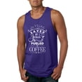 thumbnail image 1 of Wild Bobby Saved By Jesus Fueled By Coffee Inspirational/Christian Men Graphic Tank Top, Purple, 3X-Large, 1 of 5