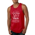 thumbnail image 1 of Wild Bobby Saved By Jesus Fueled By Coffee Inspirational/Christian Men Graphic Tank Top, Red, Large, 1 of 5